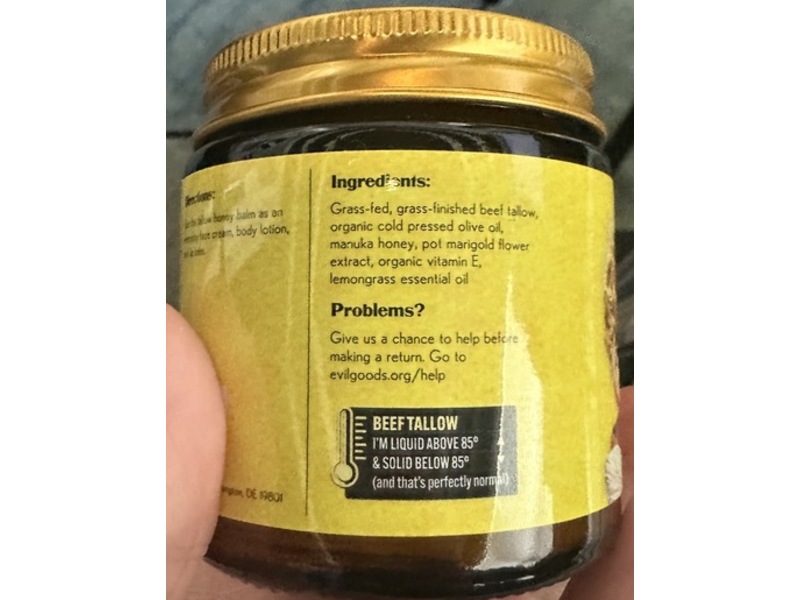 Evil Goods! Whipped Tallow Honey Balm, Citrus, 6.45 oz