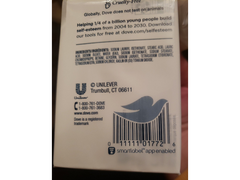 Dove Sensitive Skin Beauty Bar, 3.75 oz/106 g, 6 Count