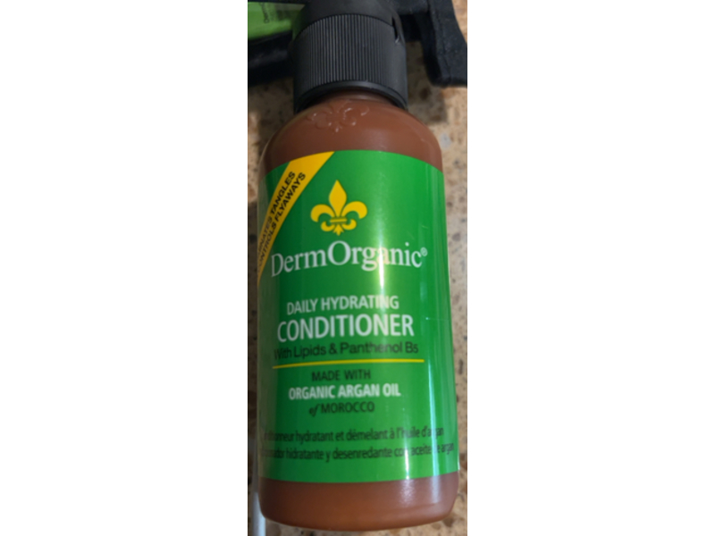 DermOrganic Daily Hydrating Conditioner, Organic Argan Oil Of Morocco, 3 fl oz/90 mL
