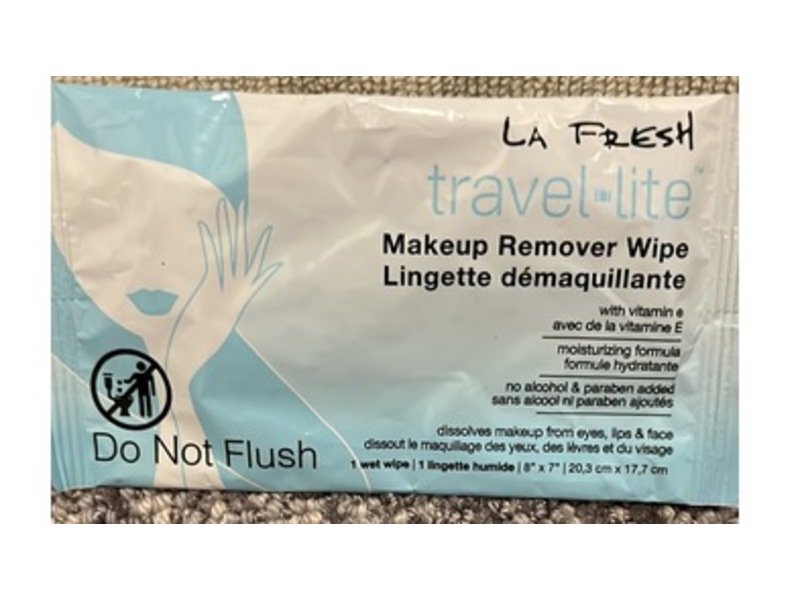 LA Fresh Travel Lite Makeup Remover Wipe, Vitamin E, 1 Count