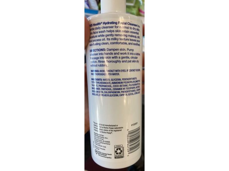 CVS Health Hydrating Facial Cleanser, 13.52 fl oz/400 mL