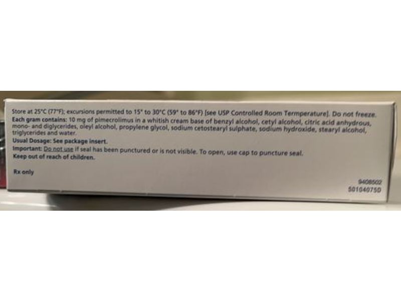 Elidel (pimcrolimus) Cream 1%, 30 g, Novartis (RX)