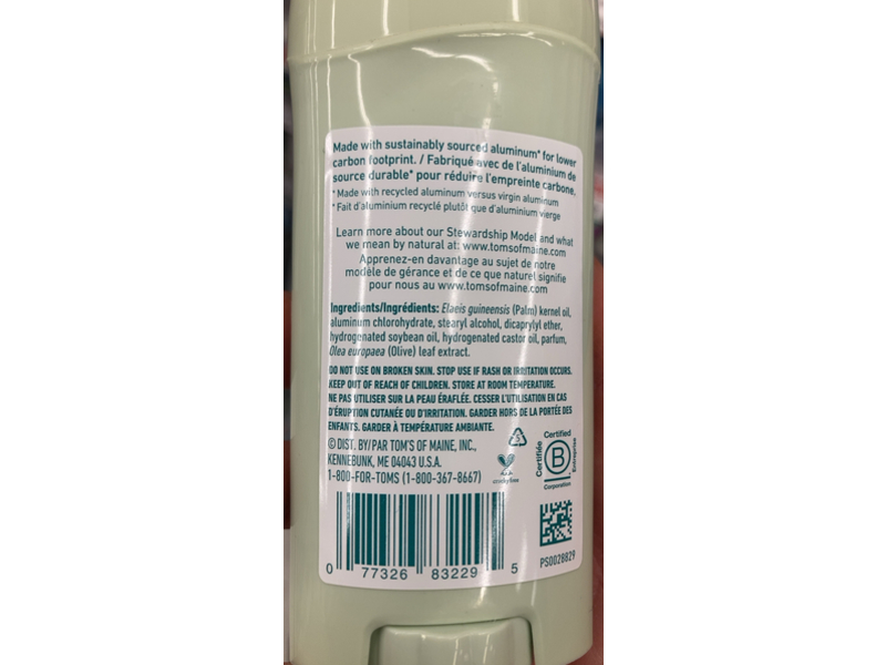 Tom's Of Maine Antiperspirant Deodorant, Natural Powder, 64 g