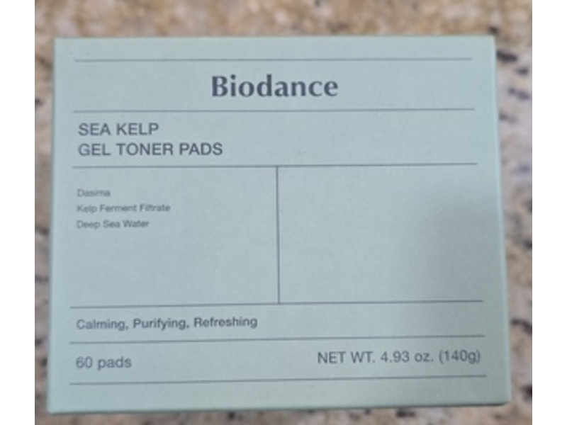 Biodance Gel Toner Pads, Sea Kelp, 4.93 oz/140 g, 60 Count