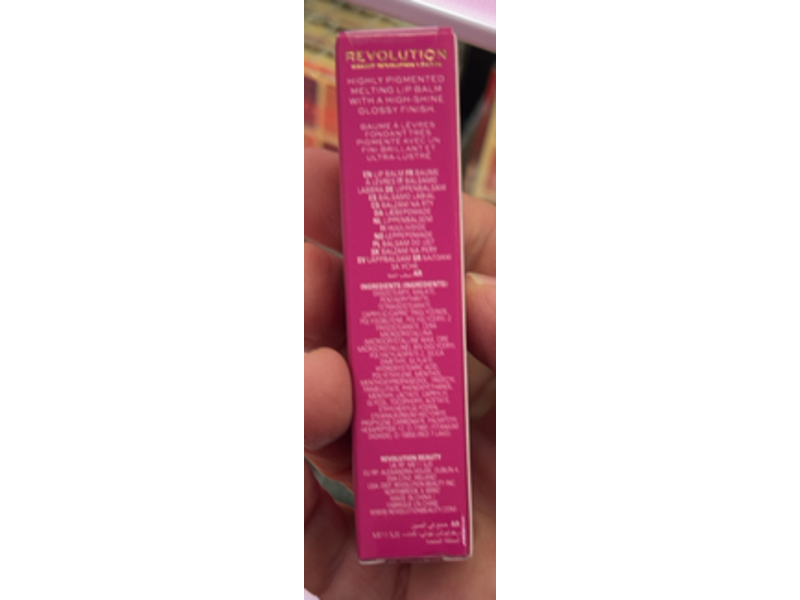 Revolution Lip Pout Balm, Fuchsia shine, 0.08 oz/2.5 g