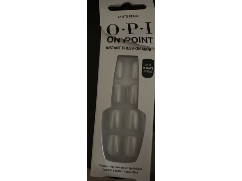 OPI On Point Press On Nails, Kyoto Pearl, 0.035 fl oz/1 g, 24 Count