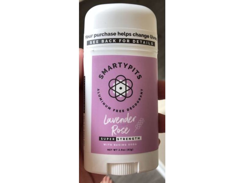 SmartyPits Aluminum Free Deodorant, Super Strength, Lavender Rose, 2.9 oz/82 g