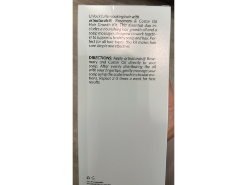 Artnaturals Rosemary + Castor Hair Growth Oil, 4 fl oz/118 mL