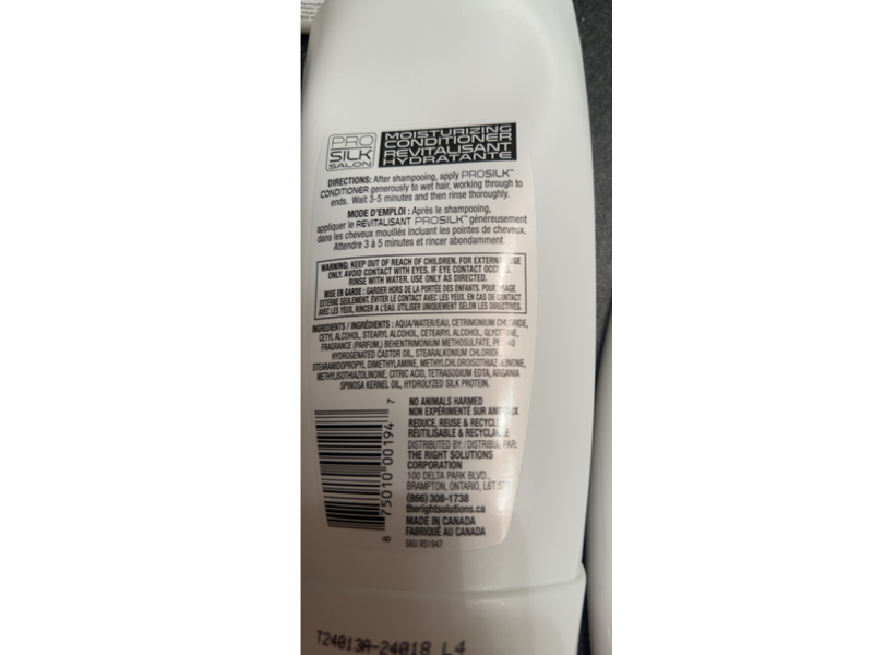 Pro Silk Salon Moisturizing Conditioner, Moroccan Argan & Coconut Oil, 16 fl oz/473 mL