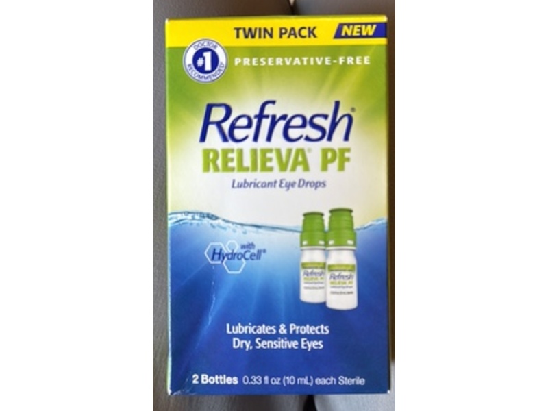 Refresh Relieva Pf Lubricating Eye Drop, 0.33 fl oz/10 mL, Pack Of 2