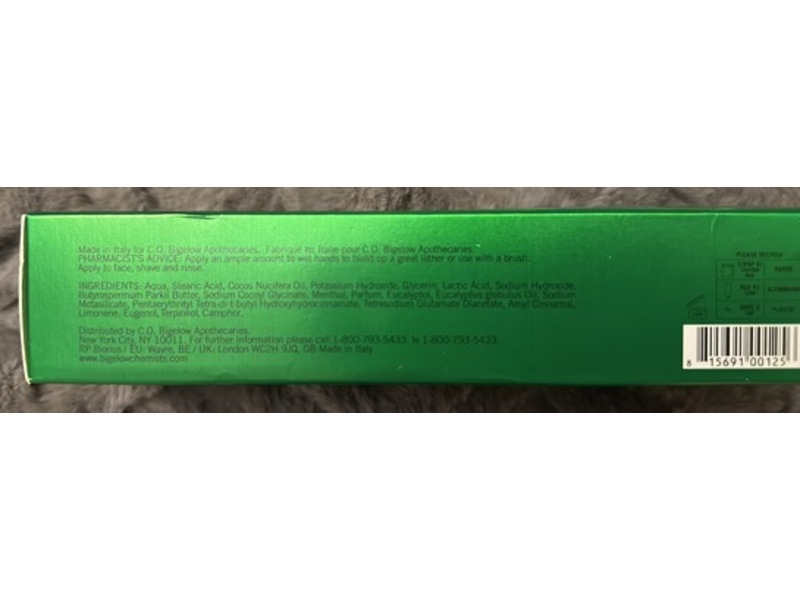 C.O. Bigelow Premium Shaving Cream, 5.2 oz/147 g