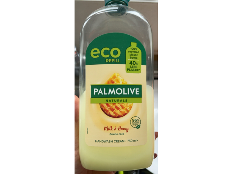 Palmolive Naturals Handwash Cream Eco Refill, Milk & Honey, 750 mL