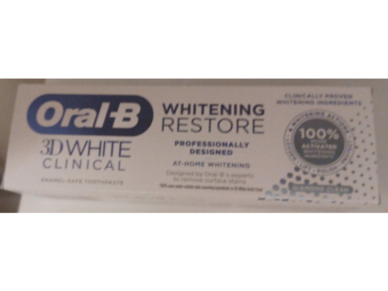 Oral-B 3D White Clinical Whitening Restore Toothpaste, 70 mL
