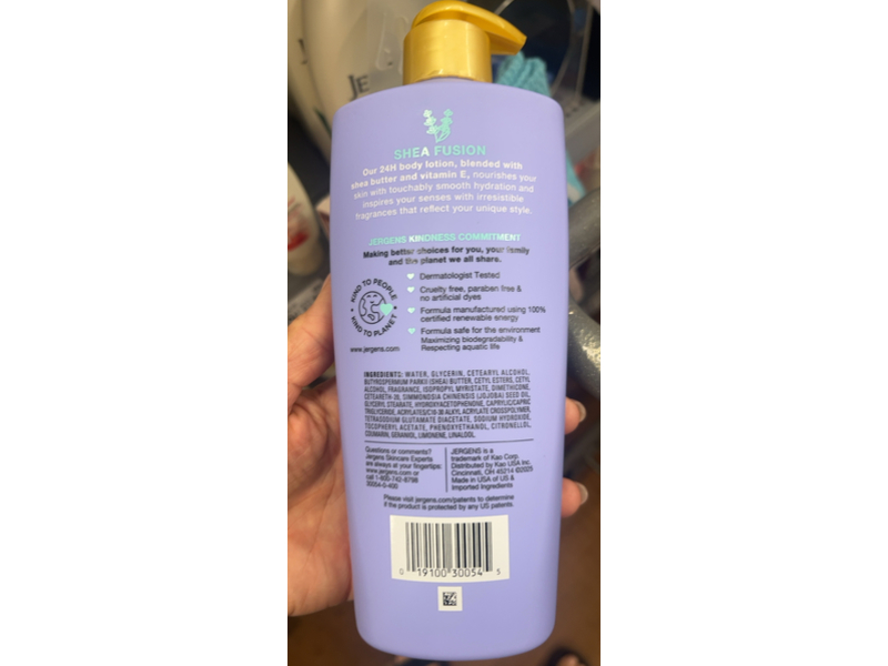 Jergens Shea Fusion Scented Body Lotion, Lavender Dreams, 14 fl oz/414 mL