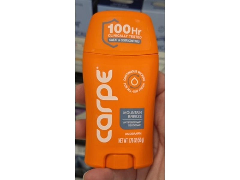 Carpe Antiperspirant Deodorant, Mountain Breeze, 1.76 oz/50 g