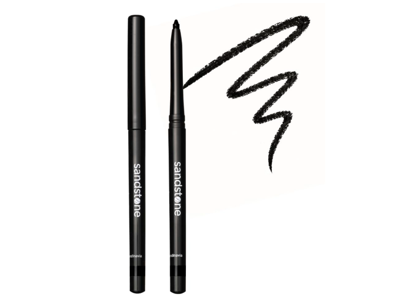 Sandstone Scandinavia Waterproof Matte Eyeliner, Black, 0.012 oz/0.35 g