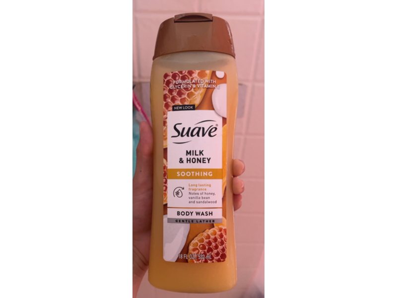 Suave Milk & Honey Body Wash, Soothing, 18 fl oz/532 mL