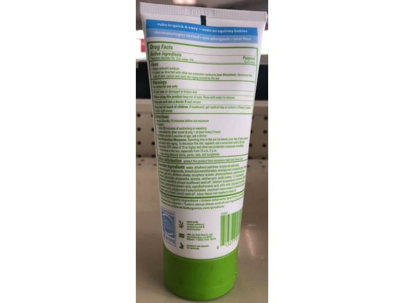 Babyganics Mineral Sunscreen Lotion, SPF 50, 6 fl oz/177 mL, Pack of 2