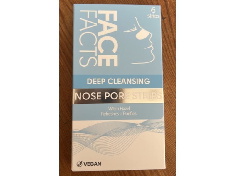 Face Facts Deep Cleansing Nose Pore Strips, Witch Hazel, 6 Count