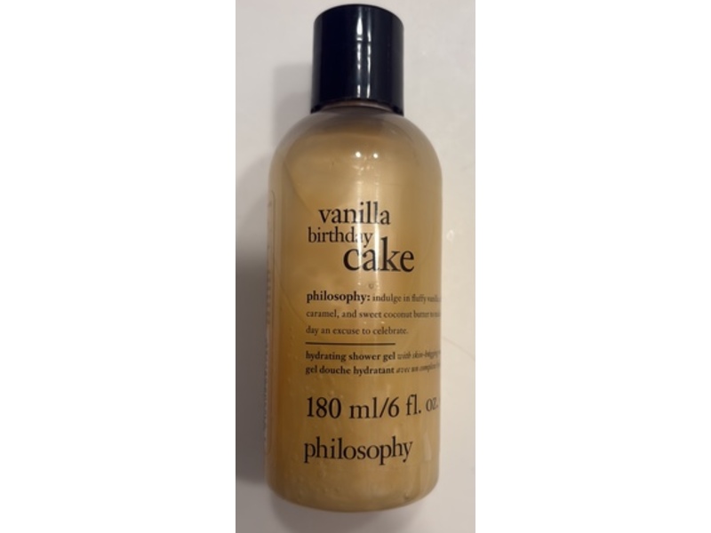 Philosophy Hydrating Shower Gel, Vanilla Birthday Cake, 6 f oz/180 mL
