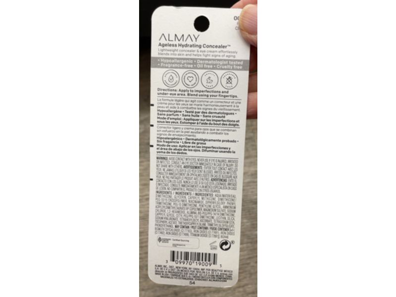 Almay Ageless Hydrating Concealer, 005 Fair, 0.37 fl oz/11 mL