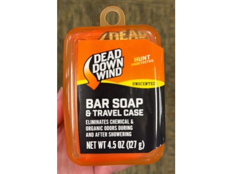 Dead Down Wind Hunt Undetected Bar Soap & Travel Case, Unscented, 4.5 oz/127 g