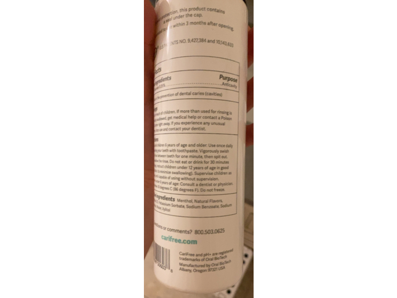 Carifree Maintenance Anti-Cavity Oral Rinse, Mint, 16 fl oz/473 mL