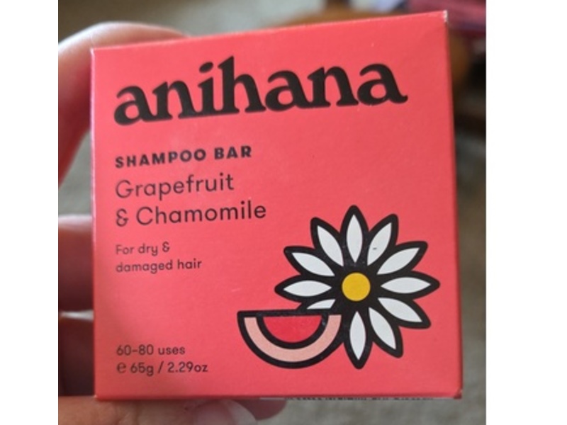 Anihana Shampoo Bar, Grapefruit & Chamomile, 2.29 oz/65 g