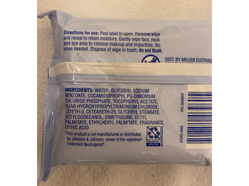 Meijer Makeup Remover Cleansing Towelettes, 25 Wipes