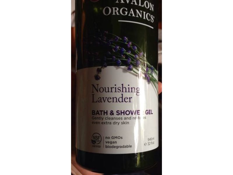 Avalon Organics Bath & Shower Gel, Nourishing Lavender, 32 fl oz/946 mL