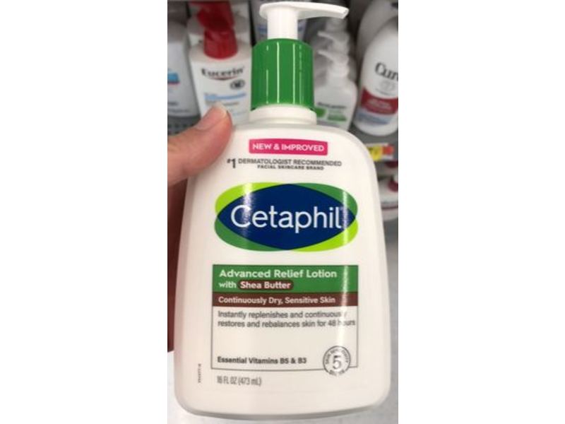 Cetaphil Advanced Relief Lotion, Shea Butter, 16 fl oz/473 mL