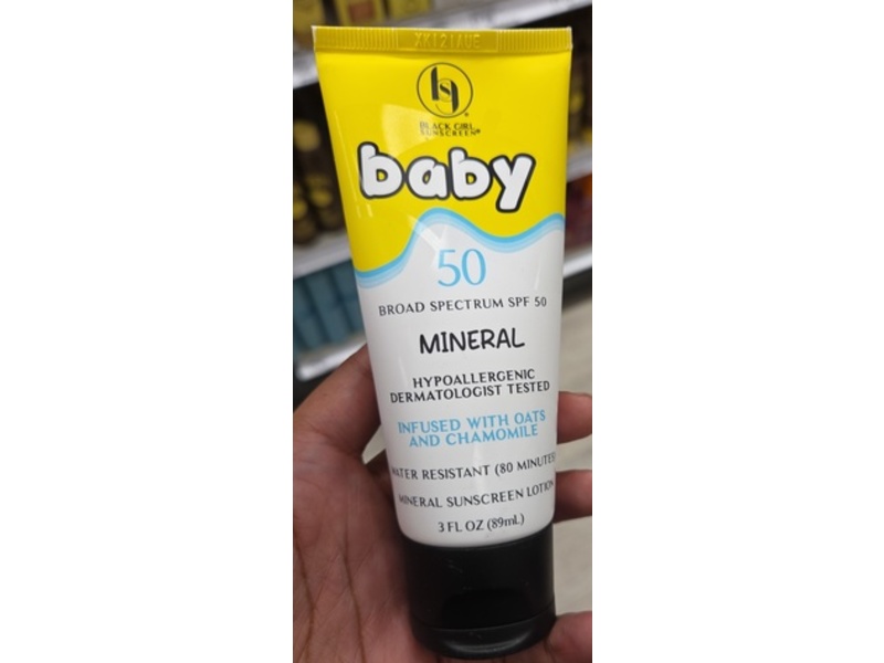 Black Girl Sunscreen Baby Mineral Sunscreen Lotion, SPF 50, 3 fl oz/89 mL