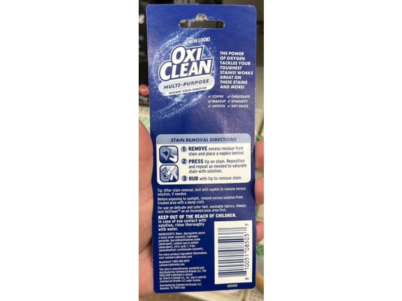 OxiClean Mini Instant Stain Remover, 0.24 fl oz/7 mL, 3 Count