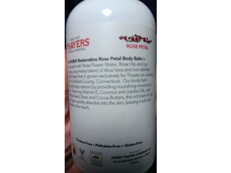 Thayers Witch Hazel Restorative Body Balm, Rose Petal, 8 oz/237 mL