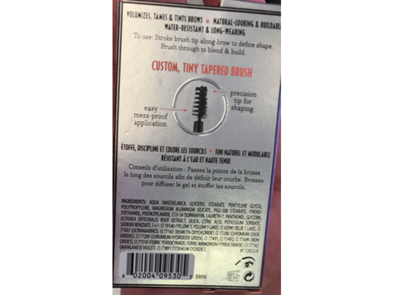 Benefit Gimme Brow+ Volumizing Fiber Gel, 3.5 - Warm Auburn Brown, 0.05 oz/1.5 g