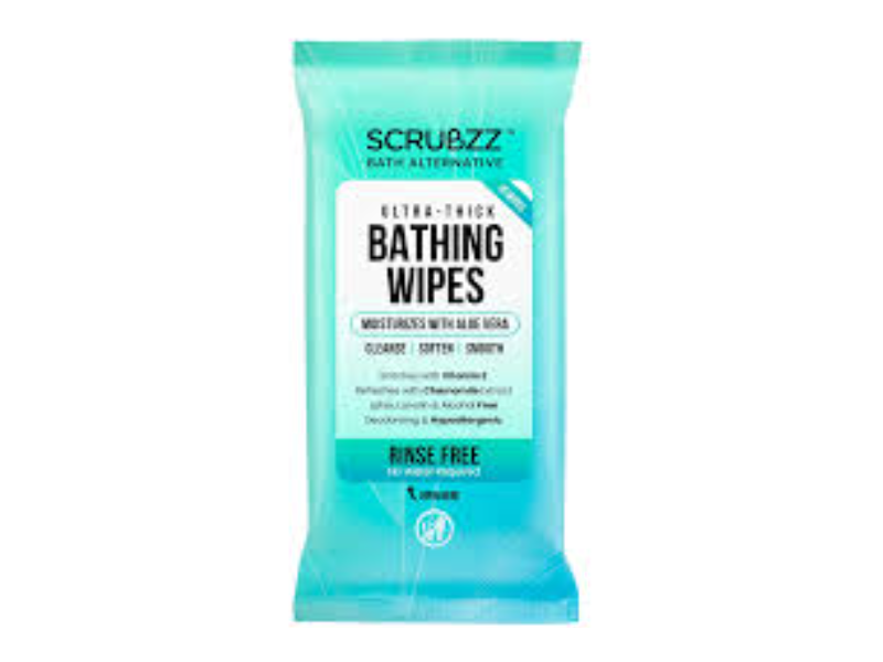Scrubzz Extra Thick Bathing Wipes, Aloe Vera Fresh Scent, 12 Count