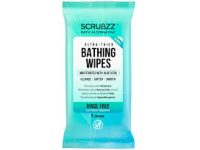 Scrubzz Extra Thick Bathing Wipes, Aloe Vera Fresh Scent, 12 Count