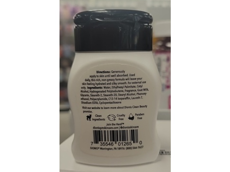 Dionis Goat Milk Body Lotion, Cream Coconut & Oats, 2 fl oz/59 mL