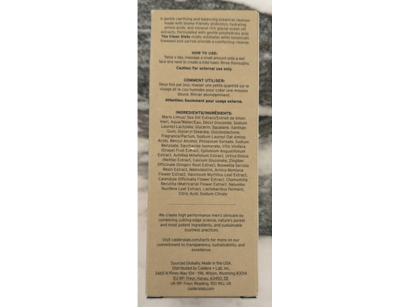 Caldera + Lab The Clean Slate Balancing Cleanser, 3.3 fl oz/100 mL