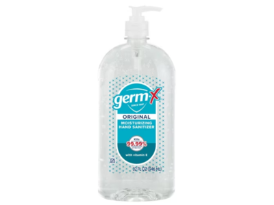 Germ-X Original Moisturizing Hand Sanitizer, Vitamin E, 32 fl oz/946 mL, Pack Of 4
