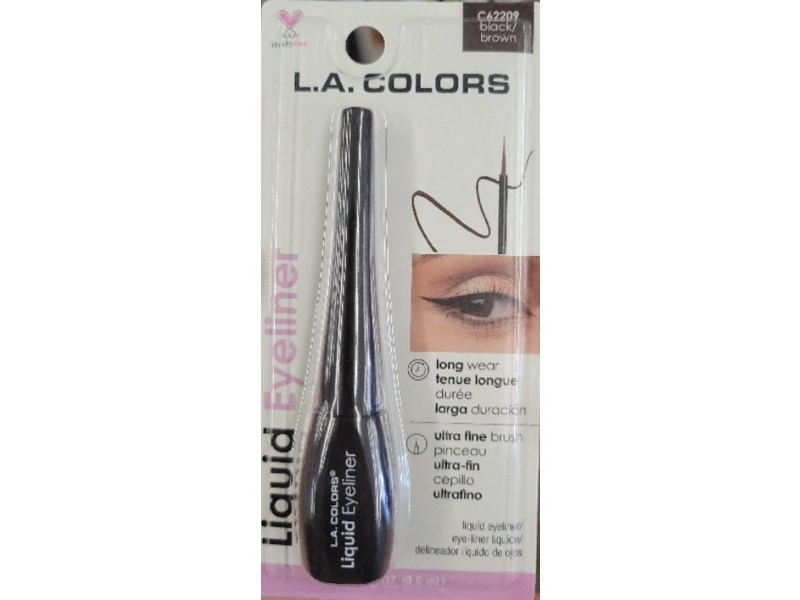 L.A. Colors Liquid Eyeliner, Black/brown, 0.22 fl oz/0.5 mL