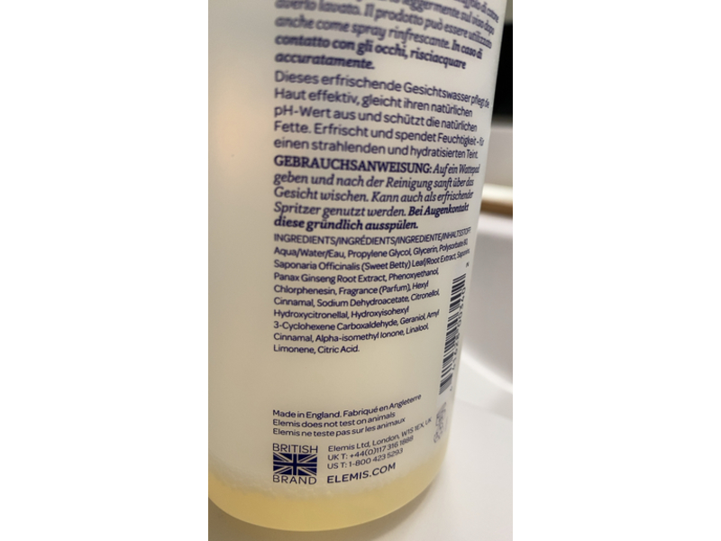 Elemis Rehydrating Ginseng Facial Toner, 13.5 fl oz/400 mL