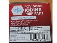 Med Pride Povidone Iodine Prep Pads, 100 Count - thumbnail 3