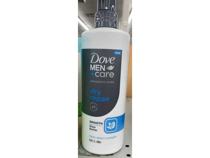 Dove Men + Acne Clear Face & Body Cleanser, Smooth, 16.9 fl oz/500 mL