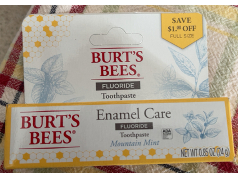 Burt's Bees Enamel Care Fluoride Toothpaste, Mountain Mint, 0.85 oz/24 g