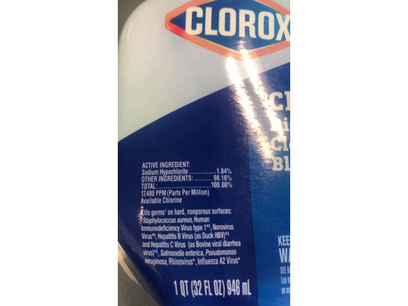 Clorox Clean - Up Disinfectant Cleaner, Bleach, 32 fl oz/946 mL