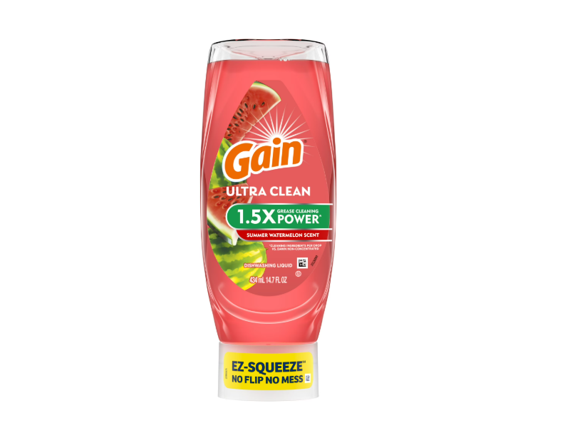 Gain Ultra Clean Dishwashing Liquid, Summer Watermelon, 14.7 fl oz/434 mL