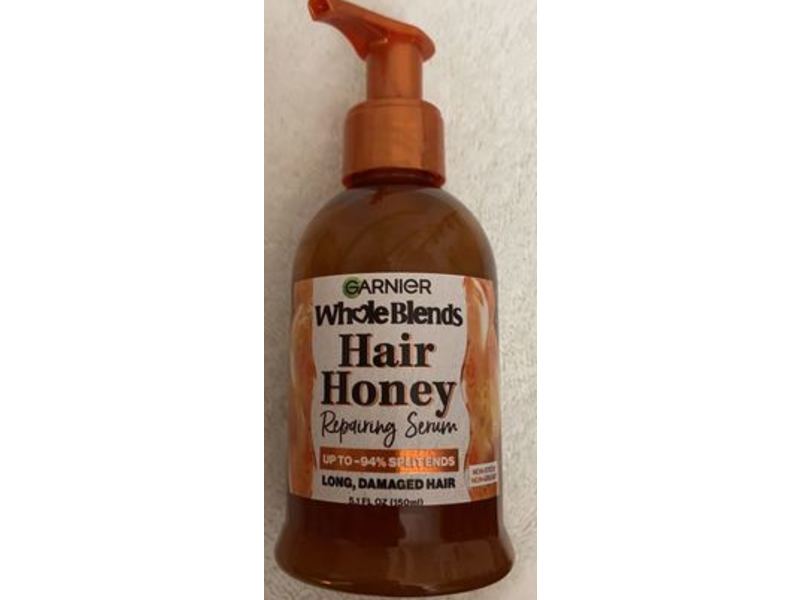 Garnier Whole Blends Hair Honey Repairing Serum, 5.1 fl oz/150 mL