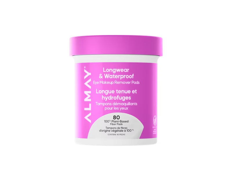 Almay Longwear & Waterproof Eye Makeup Remover Pads, 80 Count