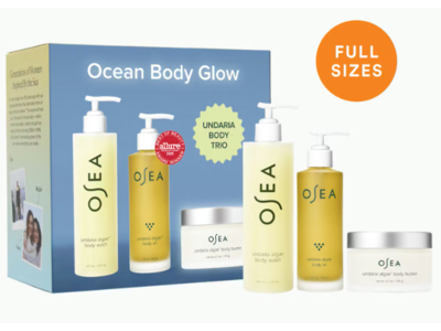 Osea Body Glow Undaria Body Trio, Cleanse, Moisturize & Glow, 8 fl oz/237 mL